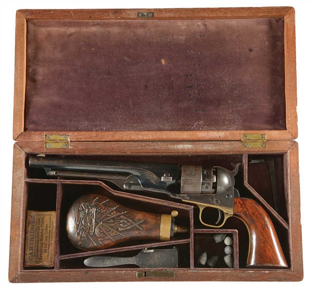 (A) EXCEPTIONAL CASED MODEL 1860 COLT ARMY REVOLVER.