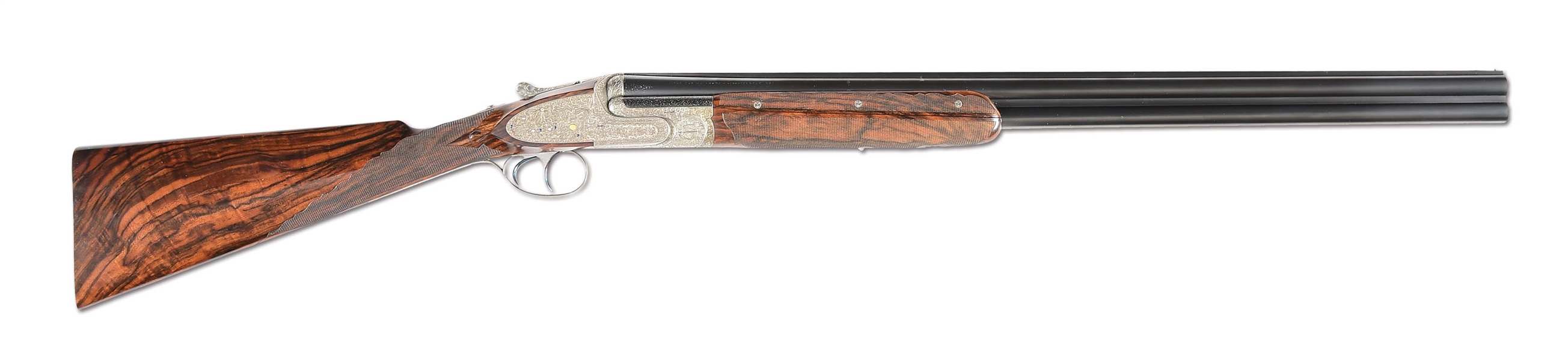 (M) EXCEPTIONAL CASED & ENGRAVED LEBEAU-COURALLY "BOSS-VERREES" 12 BORE OVER/UNDER SHOTGUN.