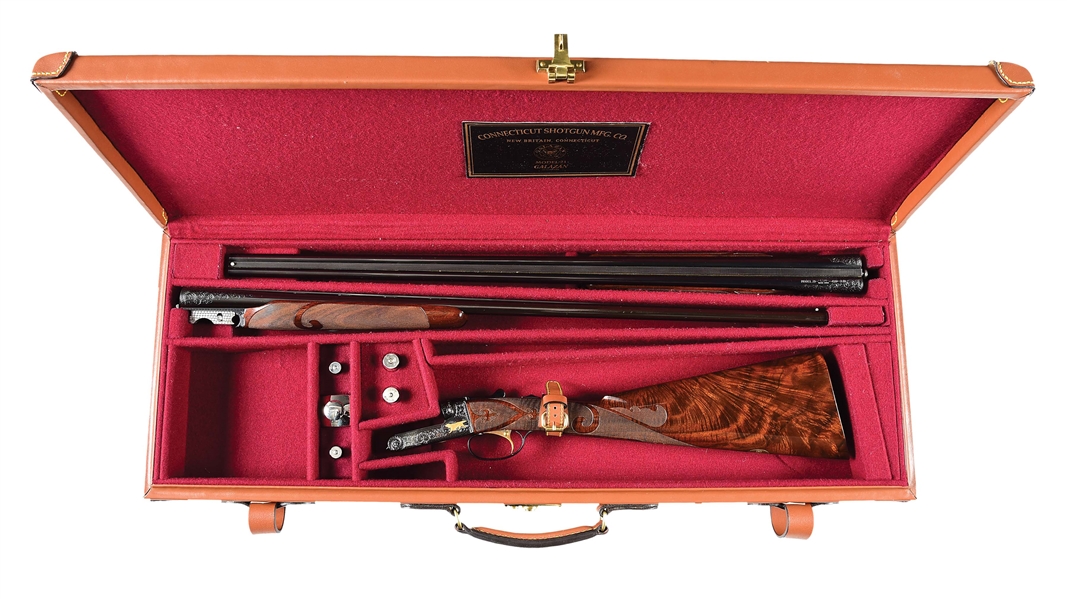 (M) INCREDIBLE BABY FRAME CONNECTICUT SHOTGUN MFG. CO. MODEL 21 GRAND AMERICAN .410 BORE WITH EXTRA SET OF 28 BORE BARRELS WITH CASE.