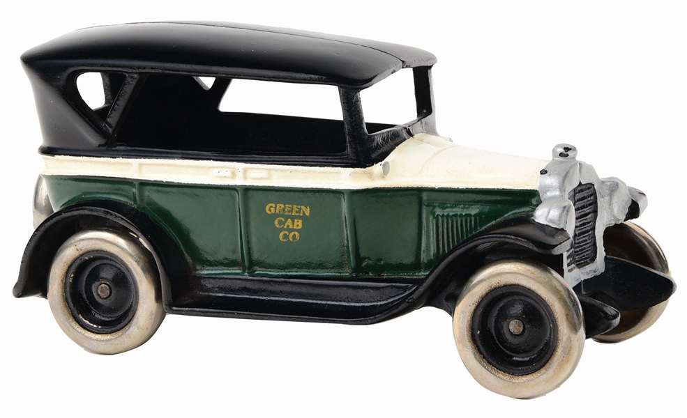 AMERICAN MADE CAST-IRON GREEN CAB COMPANY TAXI.