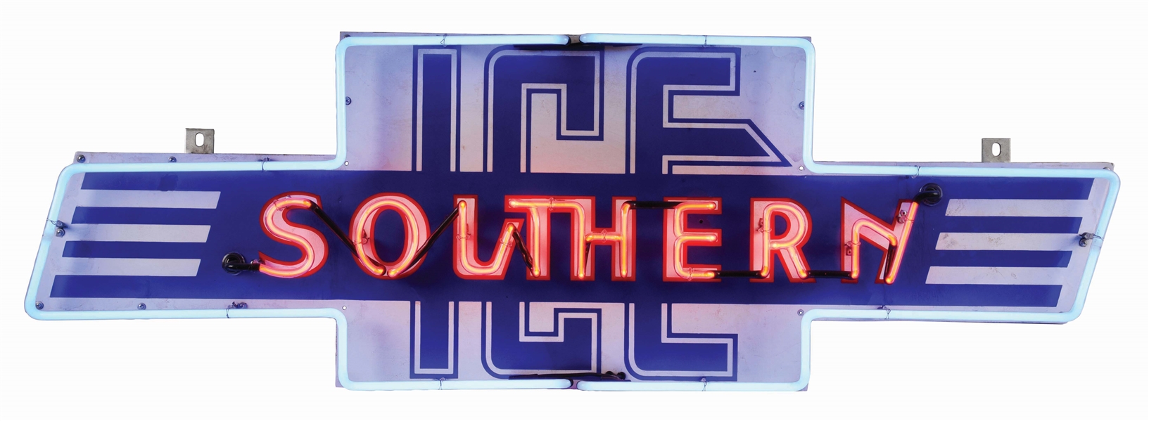 SOUTHERN ICE DIE CUT PORCELAIN NEON SIGN.