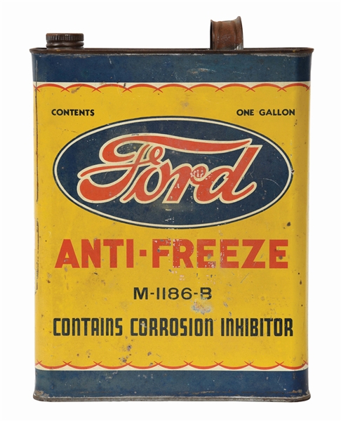 FORD ANTI FREEZE ONE GALLON CAN W/ FORD SCRIPT.
