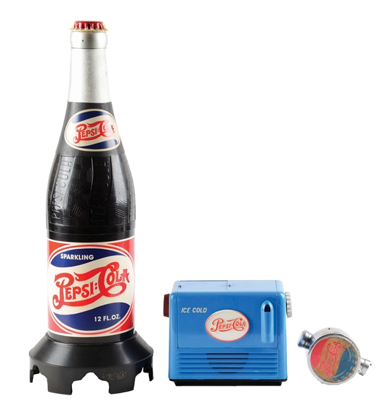 LOT OF 3: PEPSI-COLA RADIOS & MUSICAL TAP.