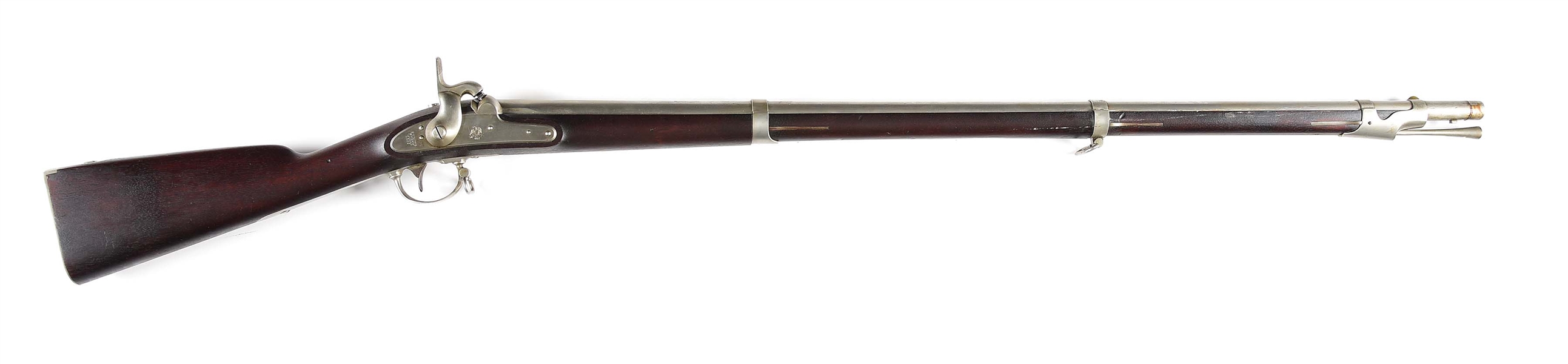(A) EXTREMELY FINE SPRINGFIELD MODEL 1842 .69 CALIBER PERCUSSION RIFLE DATED 1853.