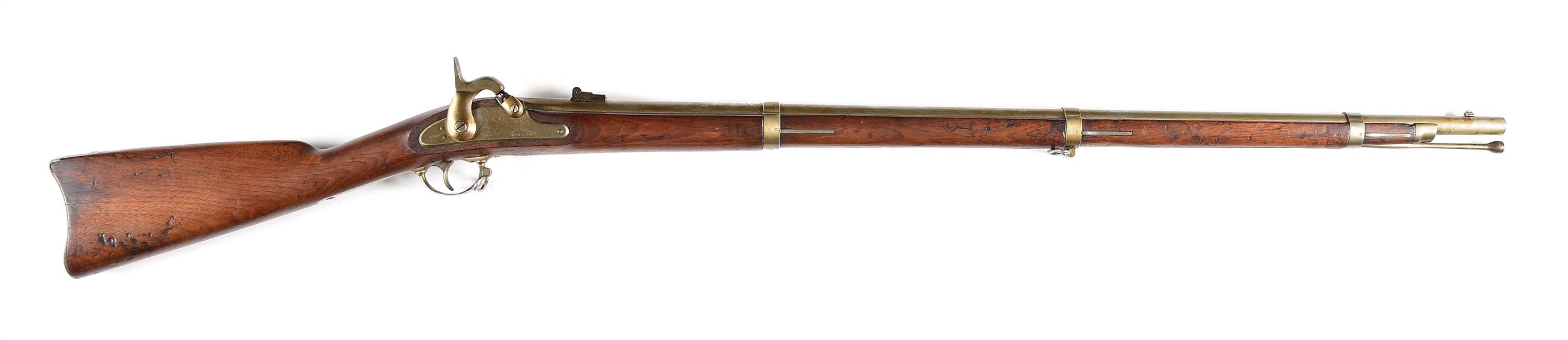 (A) FINE AND SCARCE E. ROBINSON NEW YORK MODEL 1861 .58 CALIBER CONTRACT RIFLED MUSKET DATED 1864.