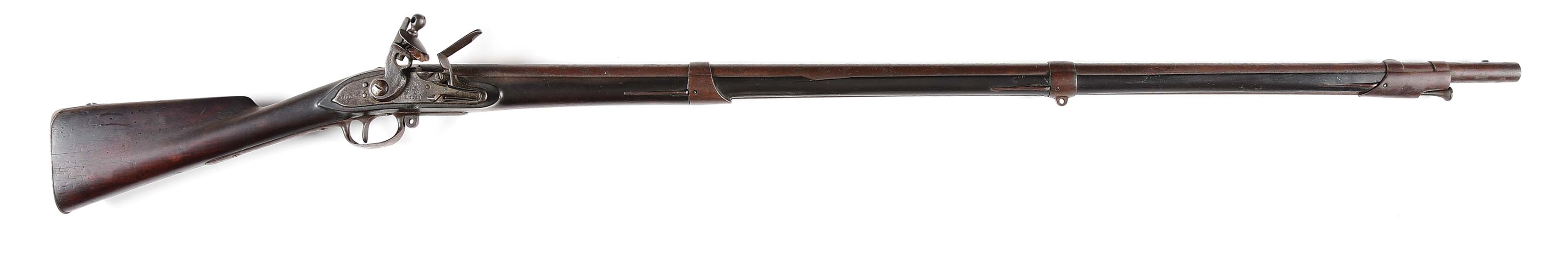 (A) WATERS & WHITMORE FEDERAL CONTRACT SUTTON MODEL 1808 .69 CALIBER FLINTLOCK MUSKET DATED 1810.