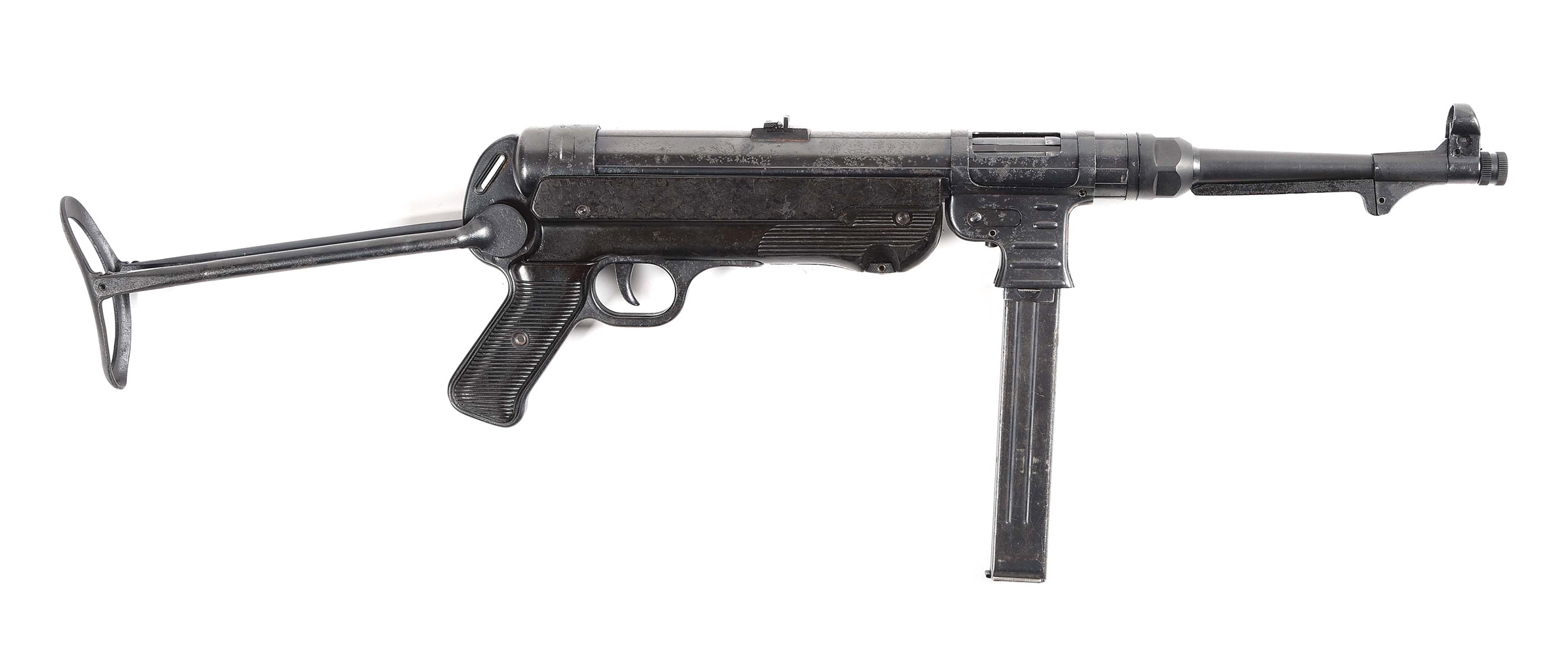 (N) REFINISHED STEYR MANUFACTURED GERMAN WORLD WAR II MP-40 MACHINE GUN (CURIO & RELIC).