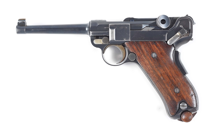 (C) FINE AMERICAN EAGLE MODEL 1900 LUGER WITH RETRACTING IDEAL DETACHABLE STOCK/HOLSTER.