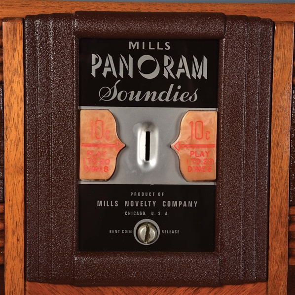 Soundies Machine Lot Detail - 10¢ MILLS PANORAM SOUNDIES MUSICAL MOVIE MACHINE.