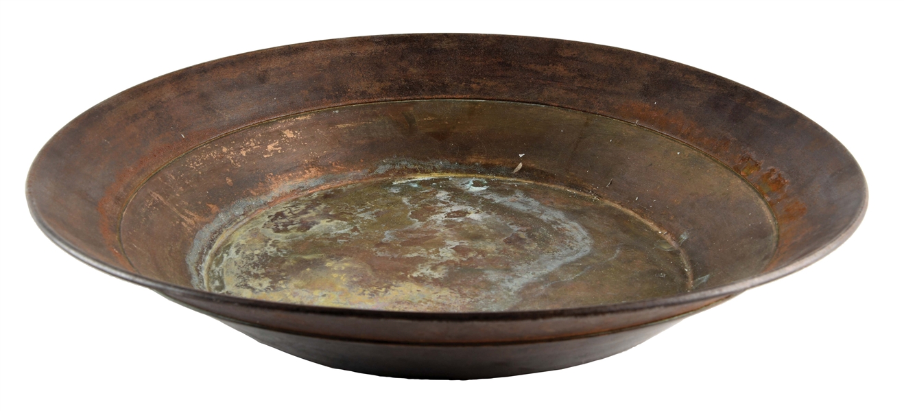 ANTIQUE COPPER AND TIN GOLD MINING PAN.