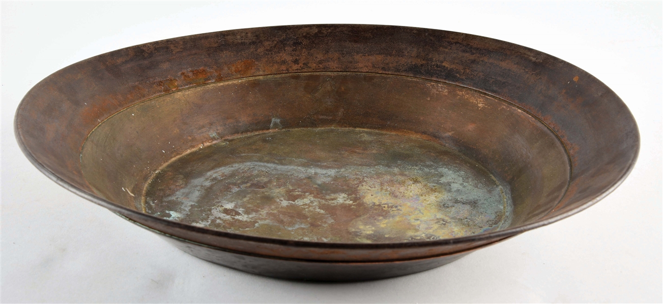 Lot Detail - ANTIQUE COPPER AND TIN GOLD MINING PAN.