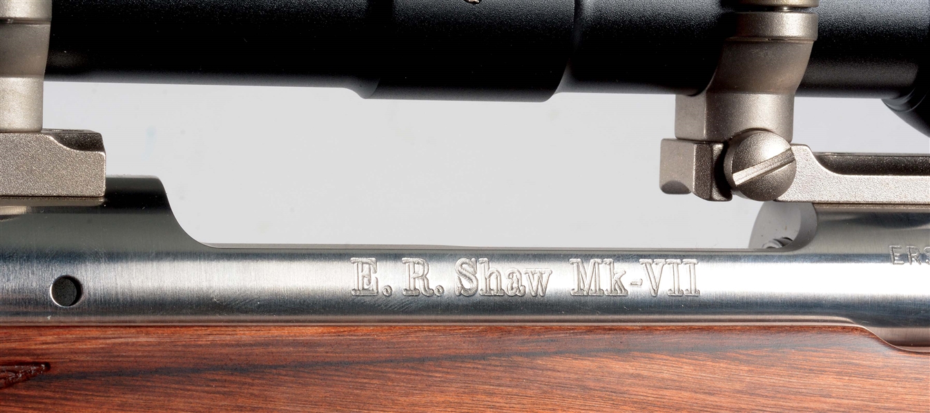 Lot Detail - (M) ER SHAW MARK VII BOLT ACTION RIFLE WITH SCOPE.