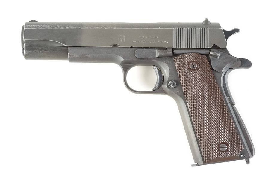 (C) UNION SWITCH AND SIGNAL 1911A1 .45 ACP (1943).