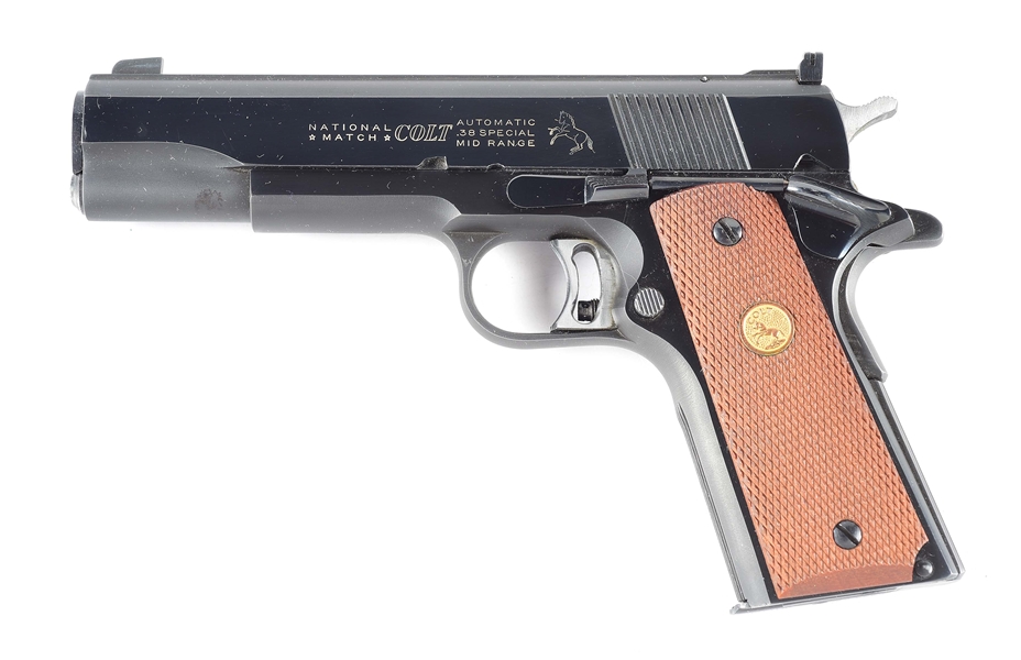 (C) COLT NATIONAL MATCH MID RANGE 1911 SEMI AUTOMATIC PISTOL WITH SPECIAL ORDER FEATURES (1961).
