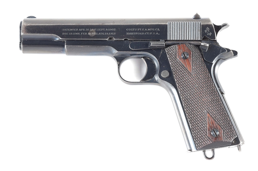 (C) COLT GOVERNMENT MODEL 1911 SEMI AUTOMATIC PISTOL.