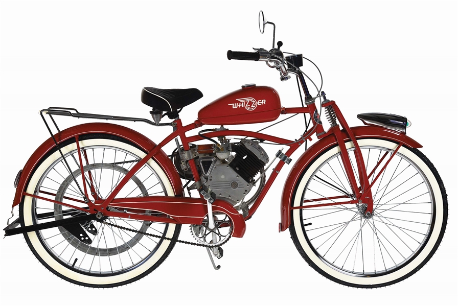 RESTORED COLUMBIA WHIZZER MOTOR BIKE.