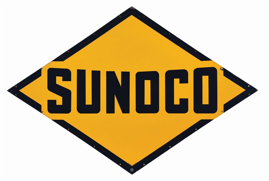 SUNOCO GASOLINE & MOTOR OIL PORCELAIN SIGN. 