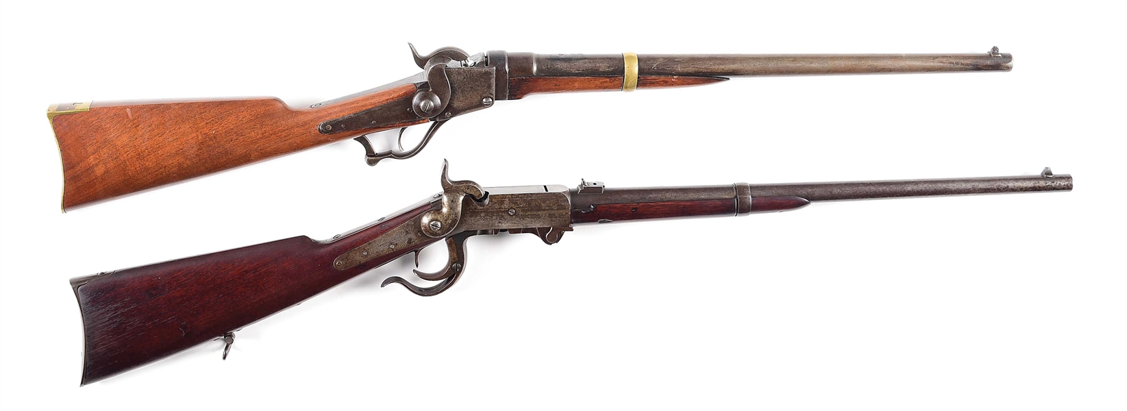 (A) LOT OF 2: STARR AND BURNSIDE 5TH MODEL CARBINES.