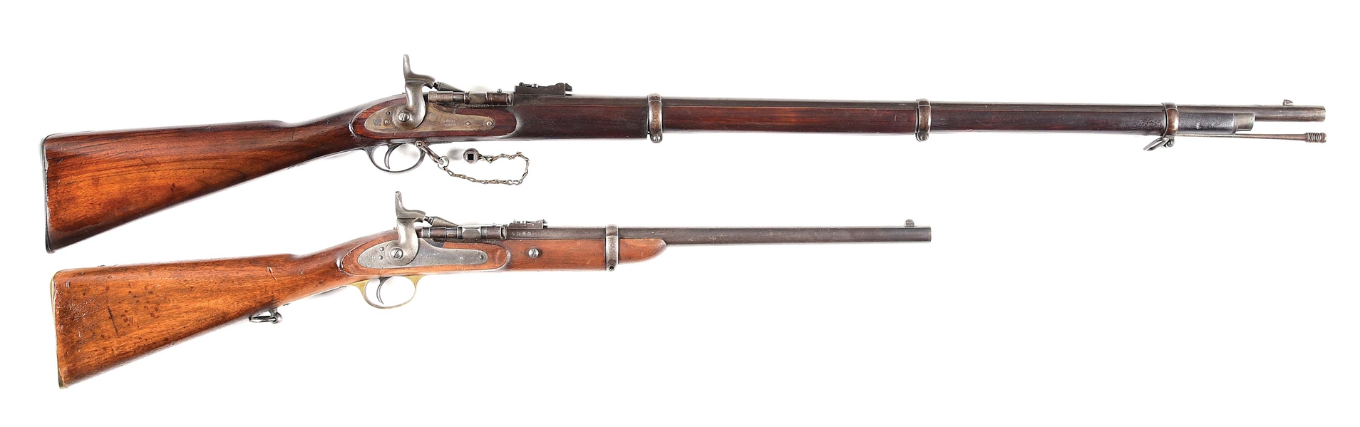 (A) LOT OF 2: SINGLE SHOT CONVERSION RIFLE AND CARBINE.