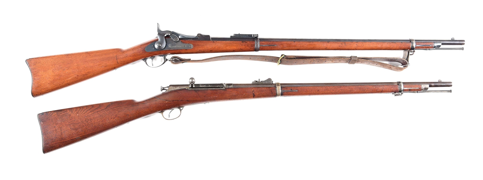(A) LOT OF TWO SPRINGFIELD MODEL 1884 TRAPDOOR AND SPRINGFIELD 1882 CHAFFEE-REESE RIFLE.