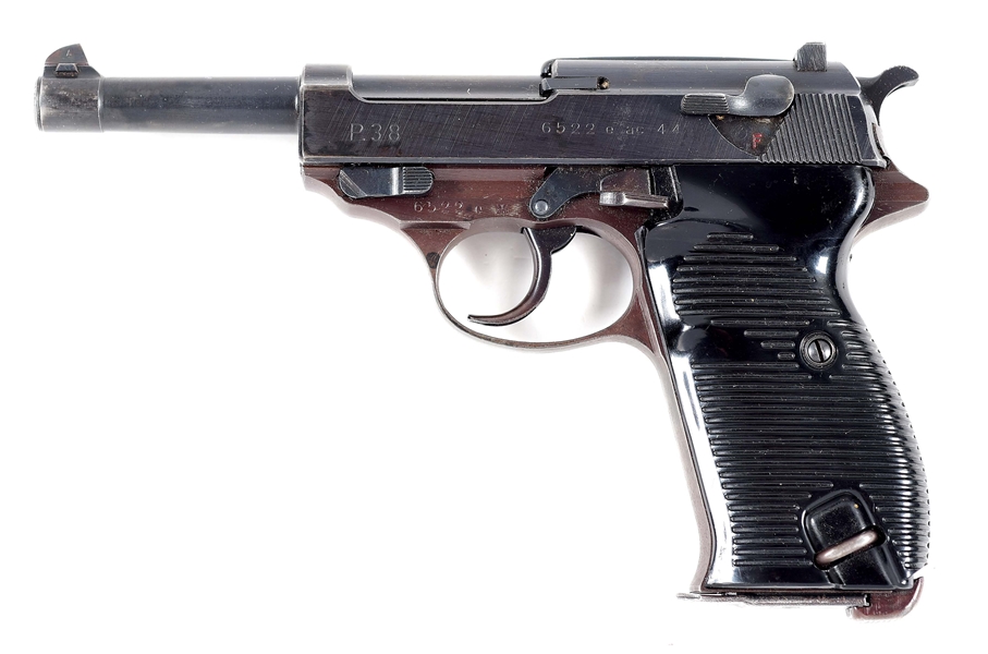 (C) WORLD WAR II WALTHER AC 44 P.38 SEMI AUTOMATIC PISTOL WITH HOLSTER.