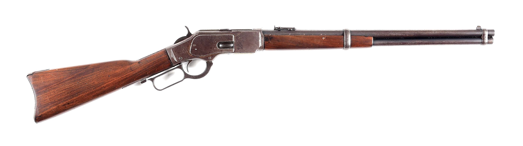 (C) WINCHESTER 1873 SADDLE RING CARBINE IN .44-40.