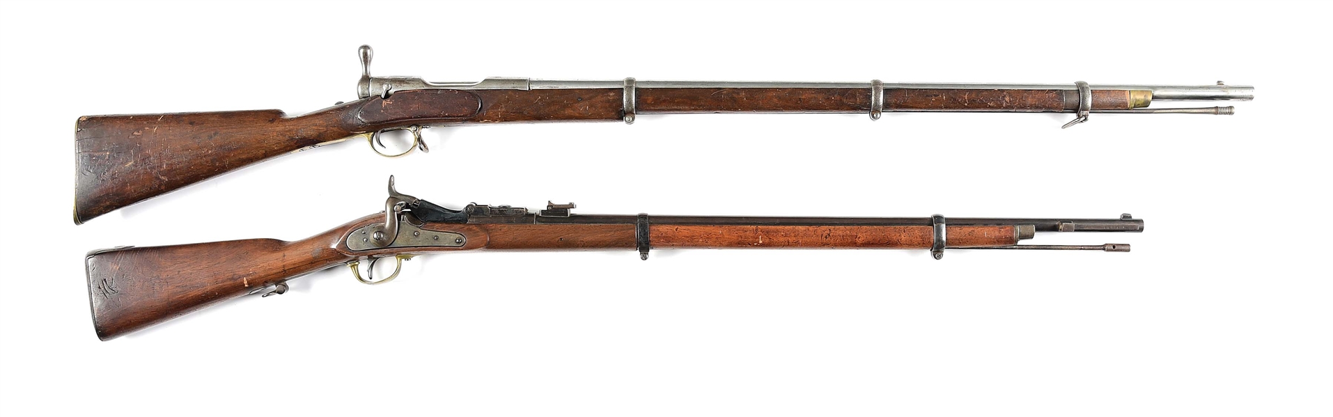 (A) LOT OF TWO SINGLE SHOT MILITARY CONVERSION RIFLES 