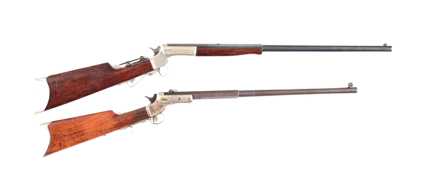 (A) LOT OF TWO STEVENS TIP-UP SINGLE SHOT RIFLES 