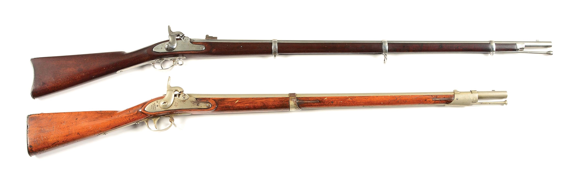 (A) LOT OF 2: PERCUSSION RIFLES.