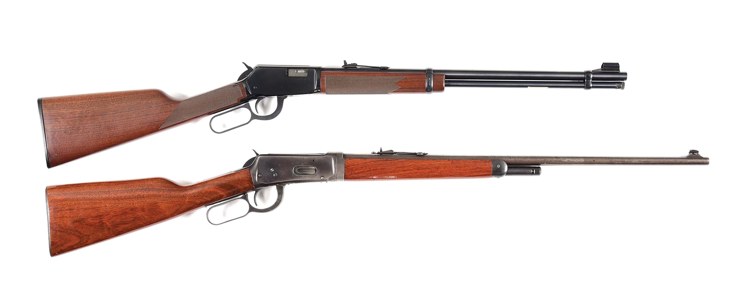 (C) LOT OF 2 WINCHESTER 9417 AND WINCHESTER 55 LEVER ACTION RIFLES.