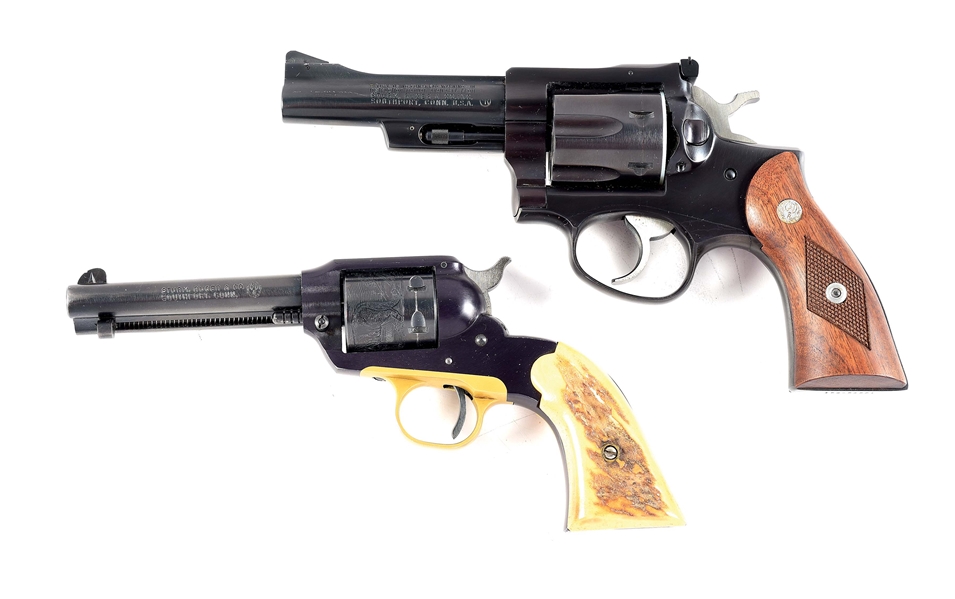 (M) LOT OF 2: RUGER SECURITY SIX AND RUGER SUPER BEARCAT REVOLVERS.