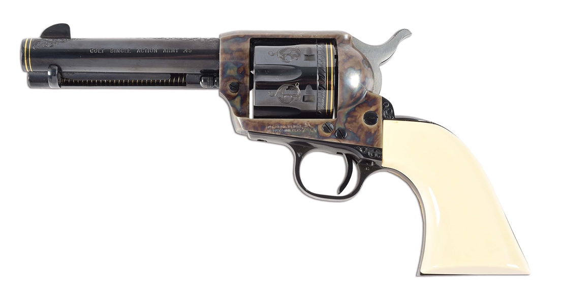 (C) ENGRAVED COLT SINGLE ACTION ARMY REVOLVER (1971).