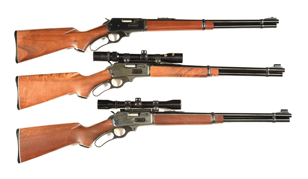 (M) LOT OF 3 MARLIN 336 LEVER ACTION CARBINES.