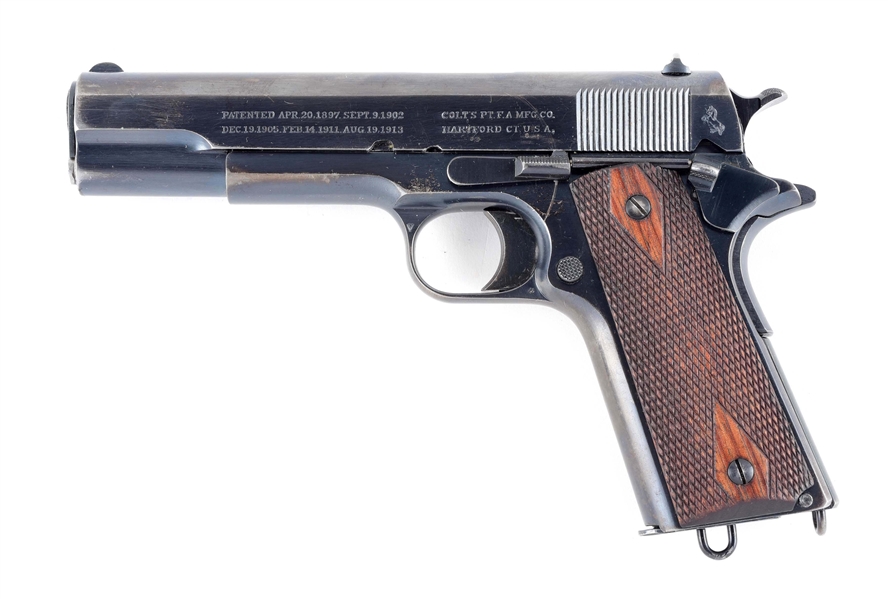 (C) COLT 1911 .45 ACP SEMI-AUTOMATIC PISTOL WITH FACTORY LETTER.