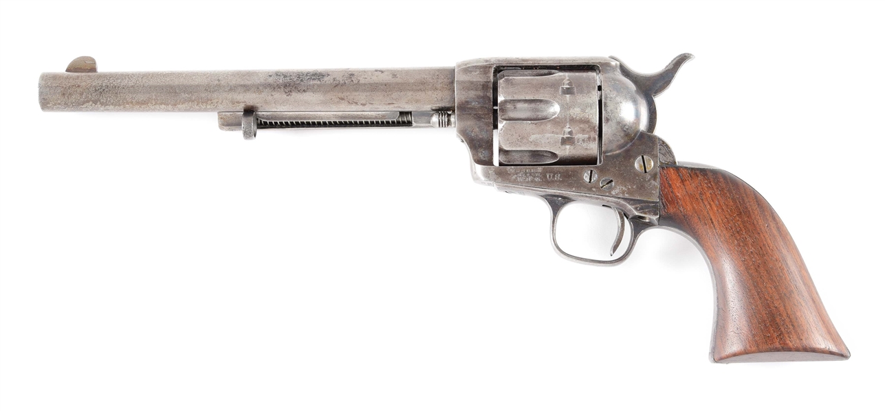 (A) COLT SINGLE ACTION ARMY REVOLVER WITH KOPEC AND FACTORY LETTER.
