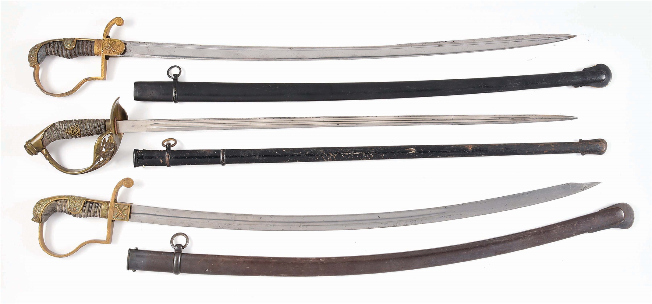 LOT OF 3: IMPERIAL GERMAN PRUSSIAN SWORDS.