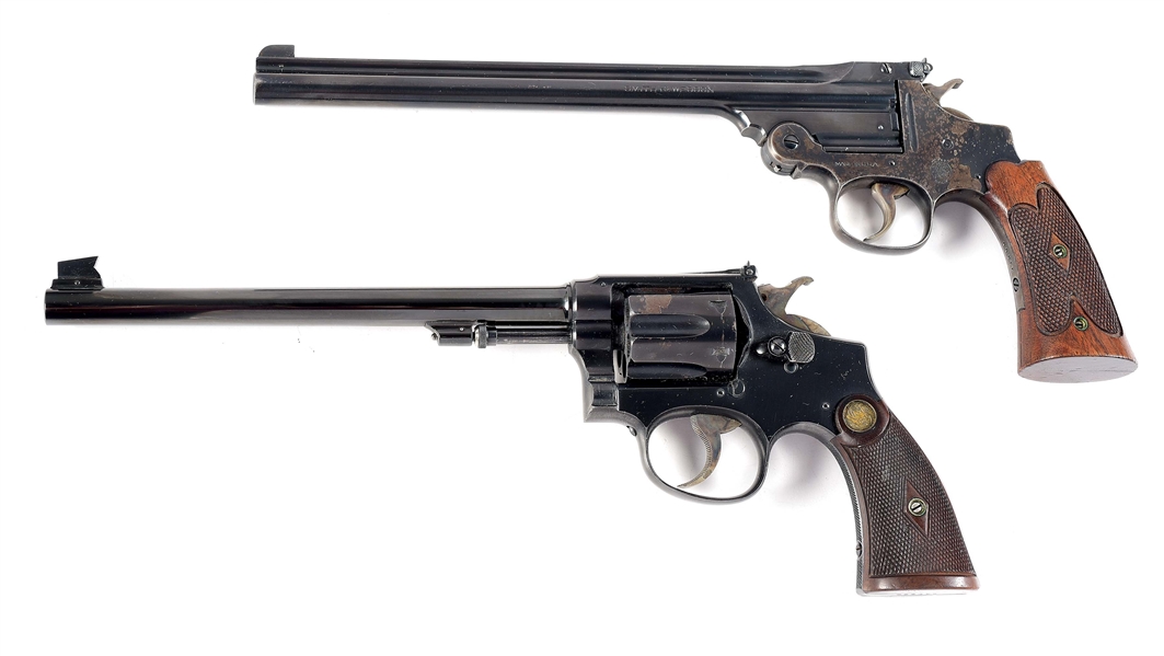 (C) LOT OF 2: SMITH AND WESSON REVOLVERS.