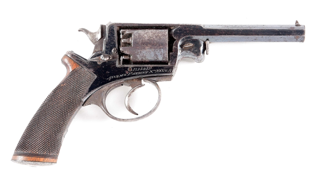 (A) ADAMS PERCUSSION .360 CALIBER REVOLVER WITH HOLSTER.