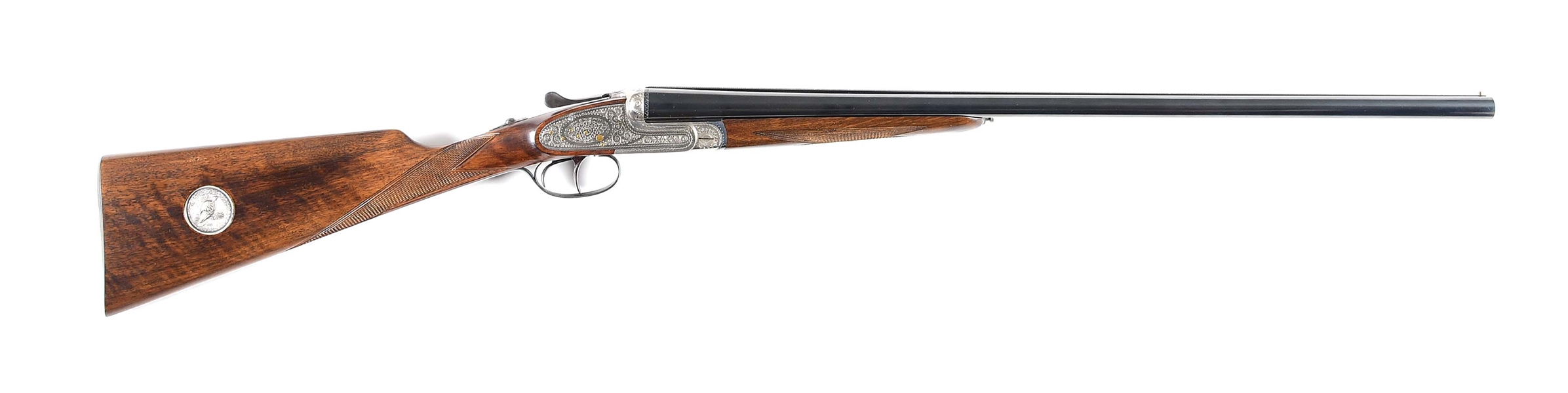 (M) UGARTECHEA RUFFLED GROUSE SOCIETY 208A SIDELOCK 20 GAUGE SIDE BY SIDE SHOTGUN WITH ORIGINAL BOX, PAPERWORK.