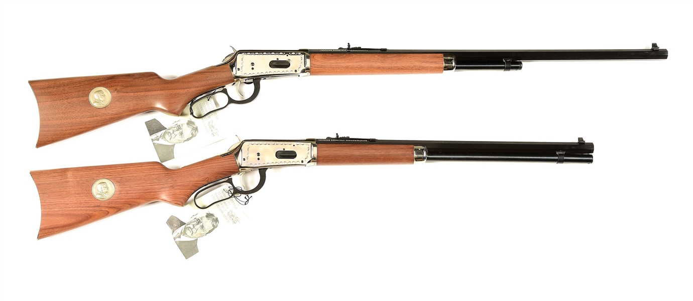 (M) LOT OF TWO: A PAIR OF WINCHESTER 94 ROOSEVELT LEVER ACTION RIFLES.