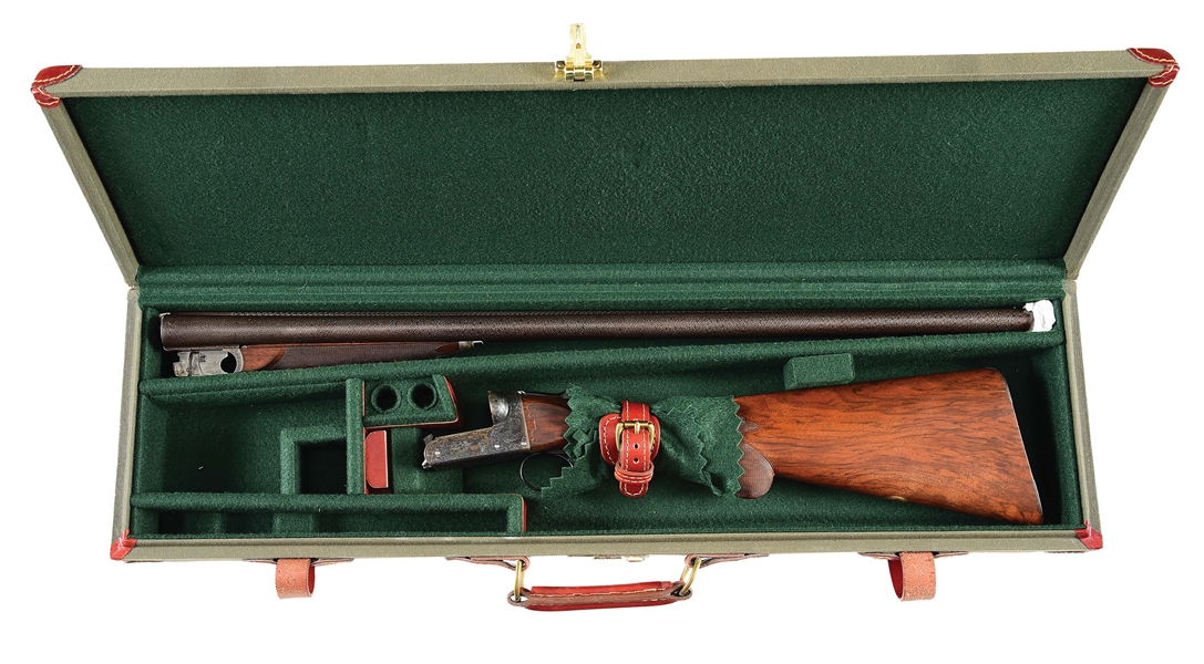 (A) INCREDIBLE REMINGTON MODEL 1894 EE GRADE 12 BORE SHOTGUN WITH CASE.