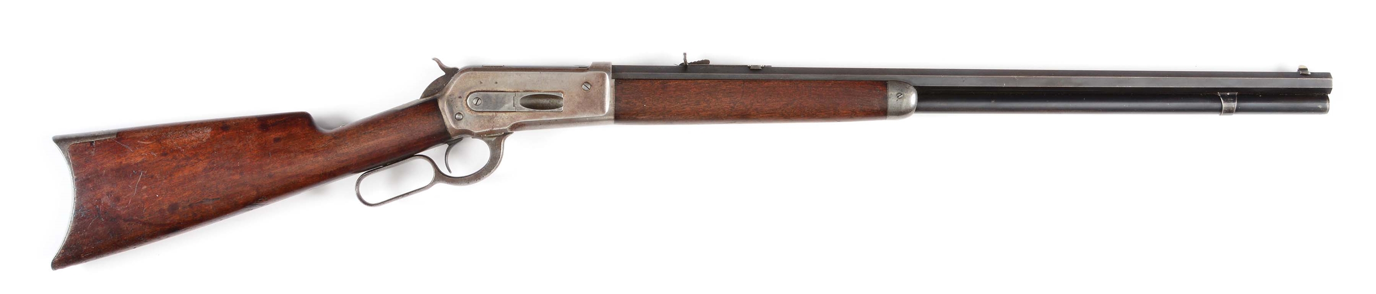(A) WINCHESTER 1886 LEVER ACTION RIFLE IN .40-82.