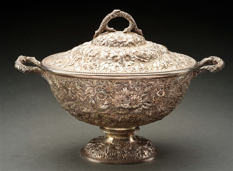 AN AMERICAN STERLING SOUP TUREEN.