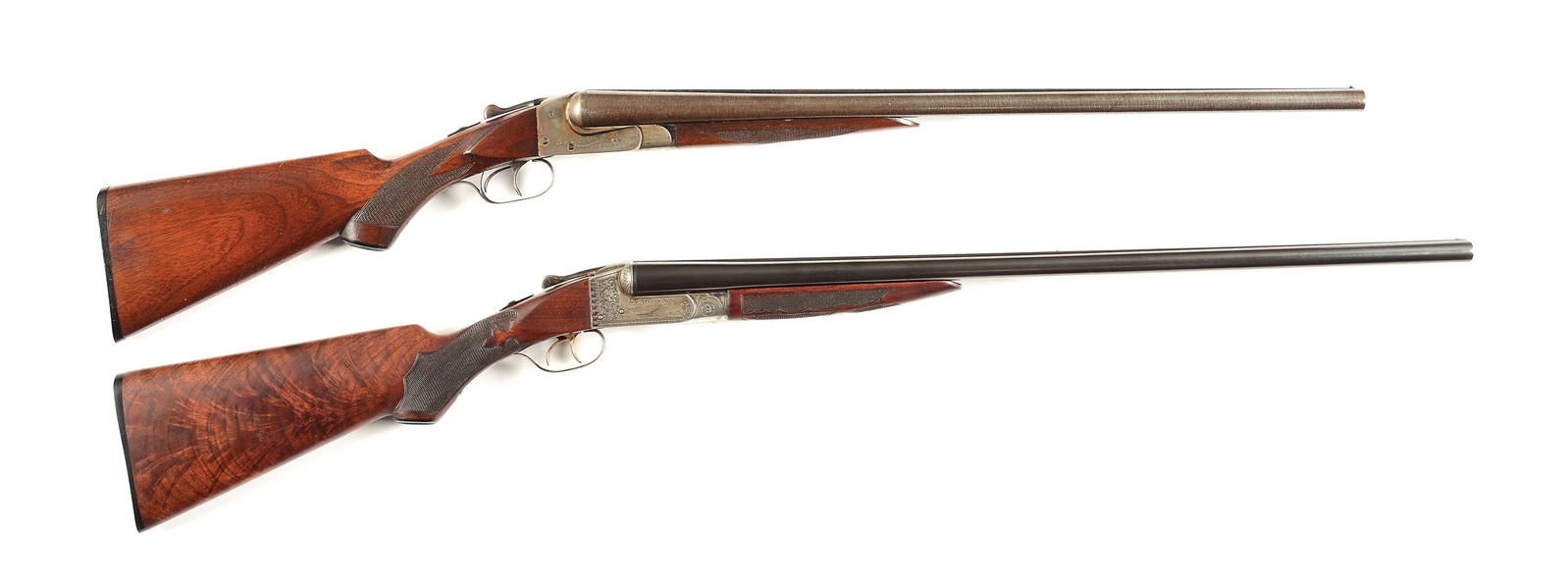 (C) LOT OF TWO: TWO ITHACA SIDE BY SIDE SHOTGUNS.
