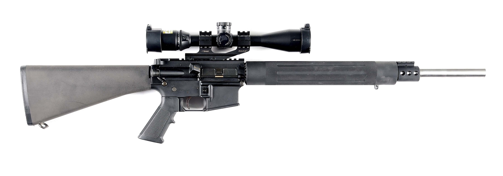 (M) ROCK RIVER ARMS LAR-15 SEMI AUTOMATIC RIFLE WITH SCOPE.
