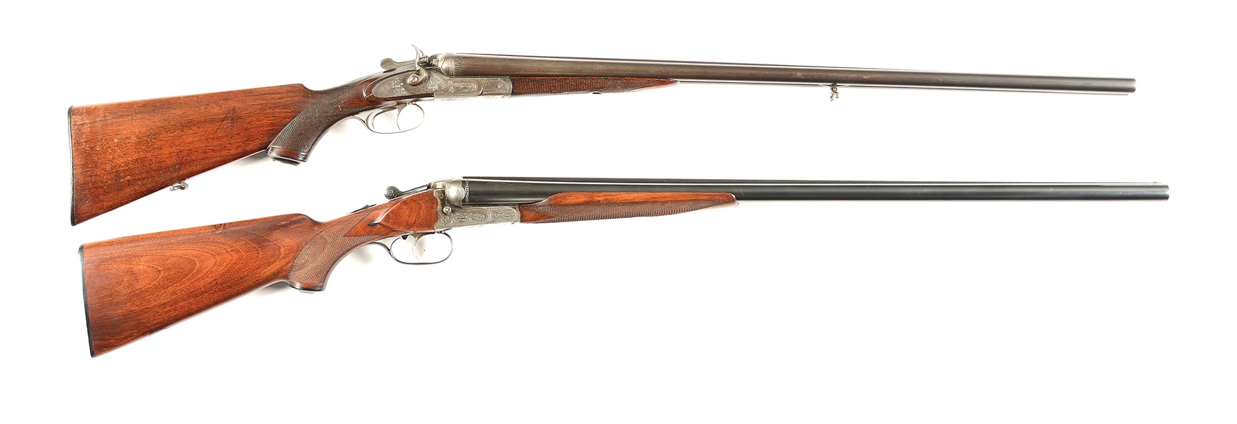 (A+C) LOT OF TWO: ANTON SODIA FERLACH AND JP SAUER SIDE BY SIDE SHOTGUNS.