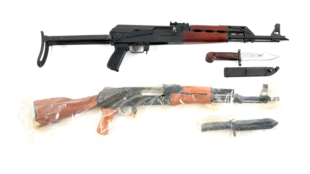 (M) AK COLLECTORS LOT OF 2: CENTURY ARMS M70 ABM AND PRE-BAN NORINCO 84S SEMI AUTOMATIC RIFLES.