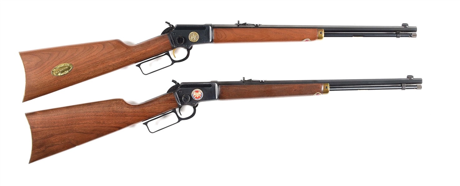 (M) LOT OF 2: MARLIN 39 AND 39M LEVER ACTION RIFLES.