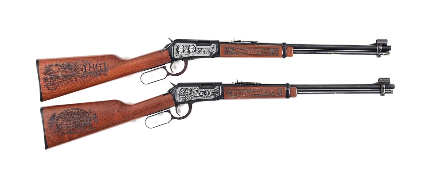 (M) LOT OF 2: COMMEMORATIVE HENRY .22 CALIBER LEVER ACTION RIFLES.