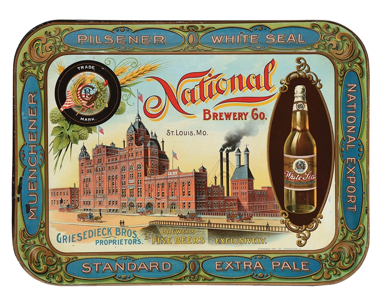 SERVING TRAY FOR THE NATIONAL BREWING CO.